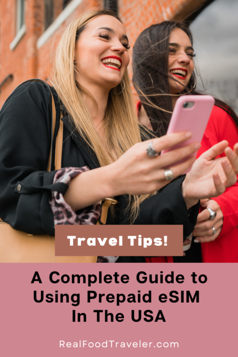 Pinterest Pin for using prepaid eSims in the U.S.