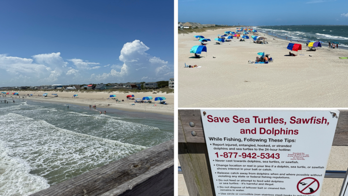 Oak Island Beach in Brunswick Islands.
