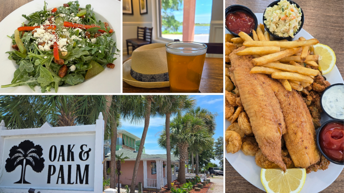 Oak and Palm restaurant serves Calabash-style seafood.