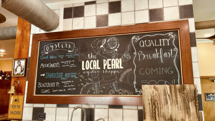 Oysters and other specials due jour at Local Pearl Oyster Shoppe which recently reopened in New Smyrna Beach after closing during the pandemic.