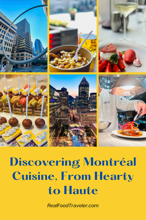 Pinterest Pin showing images from Montreal food.