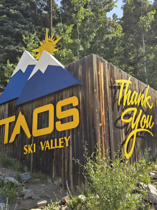Taos Ski Valley sign.