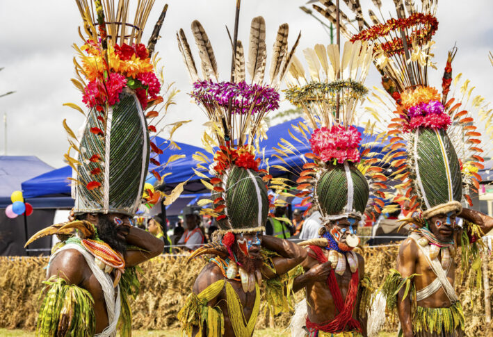 The Kalam tribe and their towering ceremonial headdresses.