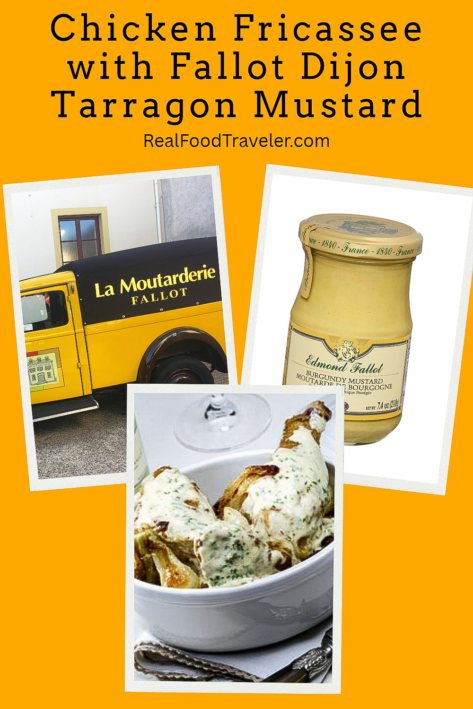 Chicken Fricassee recipe Pinterest Pin.