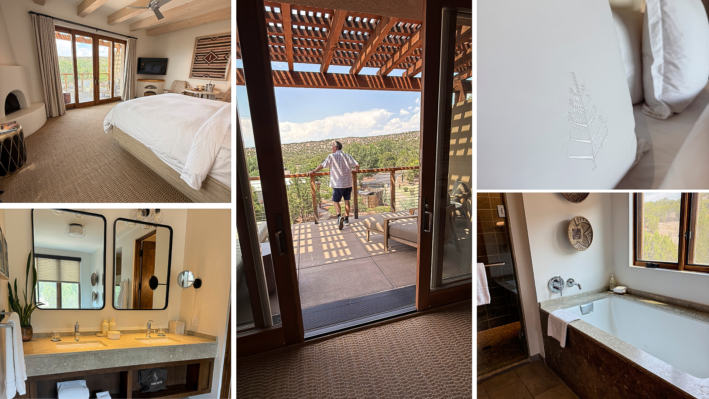 Scenes from guest room at Four Seasons Resort Rancho Encantado.