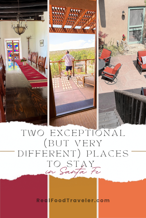 Places to stay in Santa Fe pinterest pin
